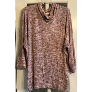 Peyton Promise Woman Pull Over Cowl Neck 2X With 6 Big Buttons Back Long Sleeves